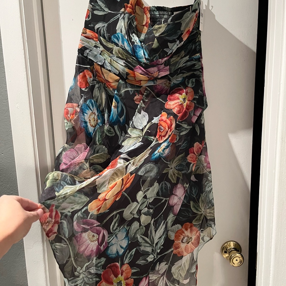 BHLDN Isabella Strapless Sweetheart High-low Midi Dress - Picture 3 of 6